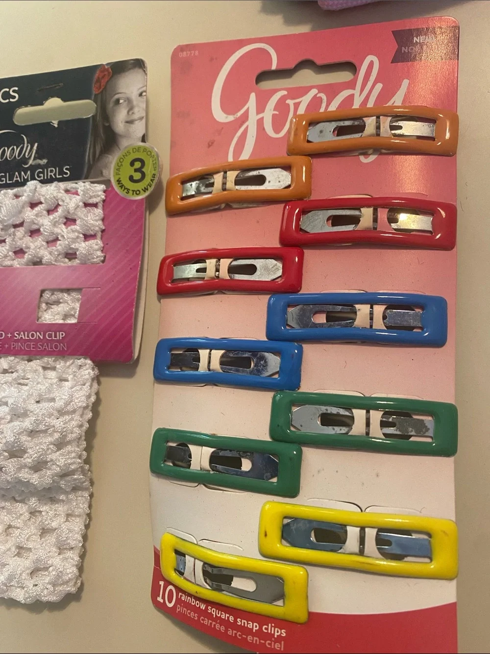 Girl’s Rainbow Headbands, Headwraps, Hair Clips, Bracelet  Set - Multicolor NWT